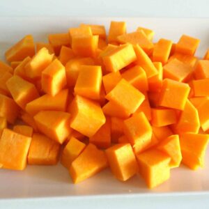 Calabaza en cubos